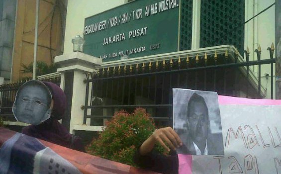 Wajah Marzuki dan Priyo Mejeng di PN Jakarta Pusat