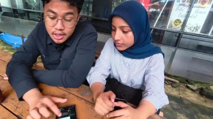 TEROR PEMBUNUHAN - Ketua dan Wakil Ketua BEM UI 2026 terpilih, Yatalathof Ma'shum Imawan-Fathimah AzzahrAza mengaku mendapat teror pembunuhan. (TribunnewsDepok.com/M Rifqi Ibnumasy)