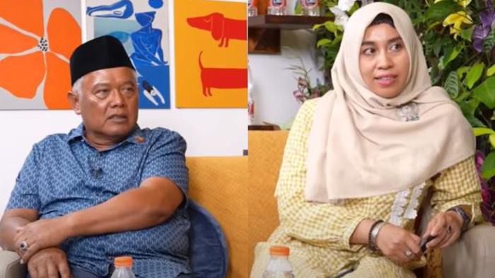 KONFLIK TETANGGA - Yai Mim, eks dosen UIN Malang dan istri Rosida Vignesvari yang viral berseteru dengan tetangganya, Nurul Sahara saat di podcast Curhat Bang Denny Sumargo.