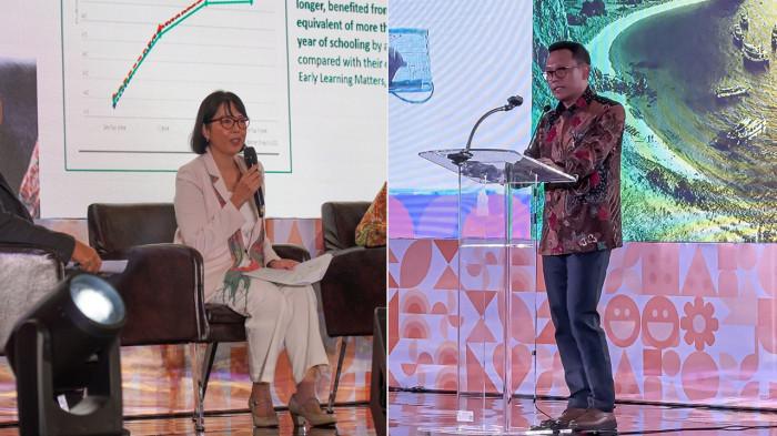 PENGASUHAN PAUD HI - Inge Kusuma-Country Head, Tanoto Foundation Indonesia dan Pungkas Bahjuri Ali, STP., MS., Ph.D., Deputi Bidang Pembangunan Manusia dan Kebudayaan, Bappenas dalam acara SEAMEO CECCEP 