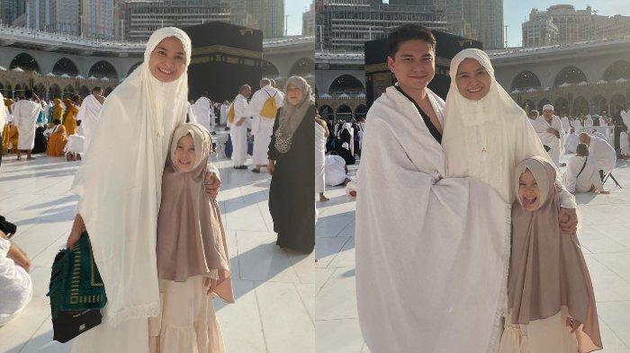 Tunaikan ibadah umrah bersama suami dan anak, Acha Septriasa mengaku sempat menangis saat memanjatkan doa di Raudhah.