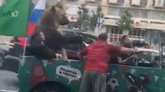 Aksi Beruang Tiup Terompet Saat Perhelatan Piala Dunia Viral