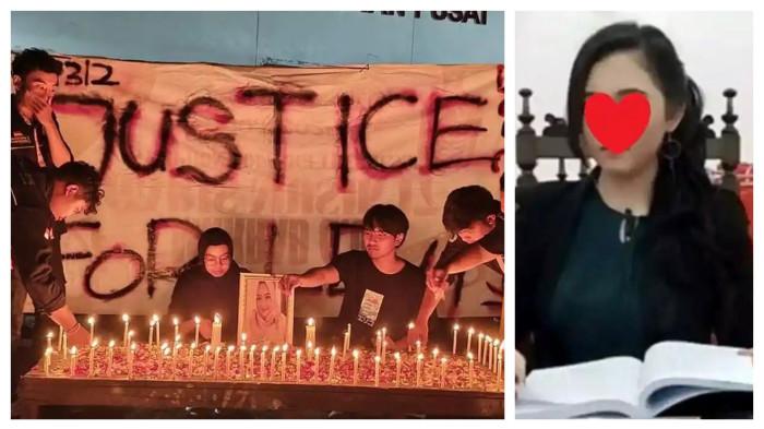 AKSI SOLIDARITAS - Ratusan mahasiswa Untag Semarang menggelar aksi solidaritas penyalaan lilin dan tabur bunga untuk dosen Dwinanda Linchia Levi (35), di Lapangan Futsal Untag, Senin (24/11/2025) malam.  Dosen Dwinanda Linchia Levi semasa hidup.