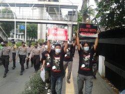 Aksi Solidaritas Myanmar di Jakarta Dibubarkan Aparat, 3 Aktivis Diamankan Polisi