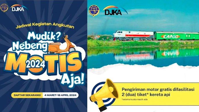 Syarat Daftar Angkutan Motor Gratis 2024 via Kereta Api untuk Mudik Lebaran dan Arus Balik