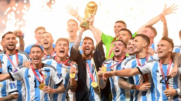 JUARA PIALA DUNIA - Potret perayaan juara Piala Dunia 2022 yang dimenangkan oleh Timnas Argentina. Berikut ini negara-negara yang paling rajin ikut piala dunia sepanjang sejarah sejak 1930.