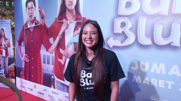 Bintang Film Aurelie Moeremans ketika ditemui di XXI Epicentrum, Kuningan, Jakarta Selatan,  Jumat (18/3/2022).
