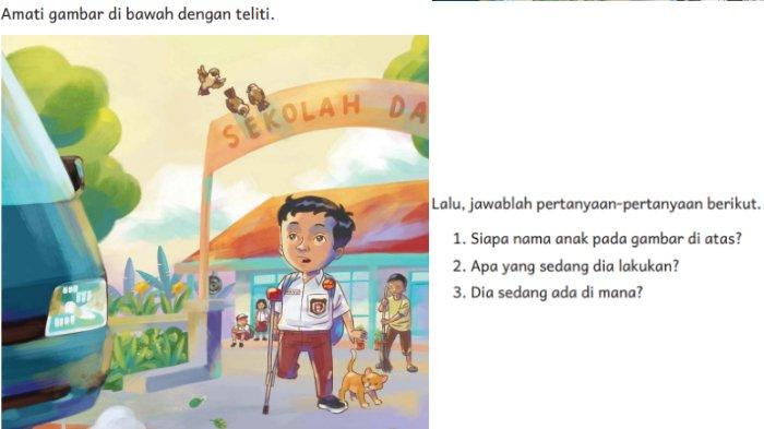 Soal dan kunci jawaban Bahasa Indonesia Kurikulum Merdeka kelas 1 SD Halaman 203: Mengamati