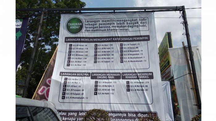 Respon Pengurus Masjid dan Bawaslu Soal Baliho 'Larangan Memilih Pemimpin Kafir' di Medan