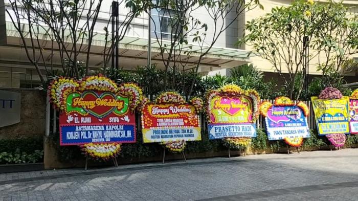 PERNIKAHAN EL RUMI - Suasana pagi ini venue pernikahan El Rumi dan Syifa Hadju di Raffles Jakarta, kawasan Kuningan, Jakarta Selatan, Minggu (26/4/2026).