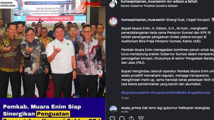 bupati muara enim edison hadiri acara KPK sebelum kena OTT