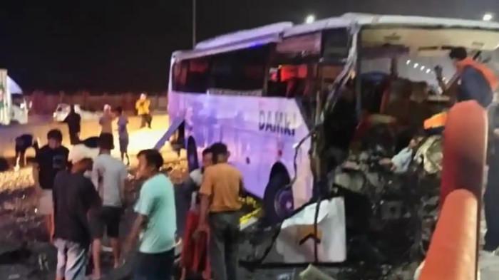 Bus Damri Alami Kecelakaan di Suramadu, Kernet Meninggal di Tempat, Sopir di Rumah Sakit