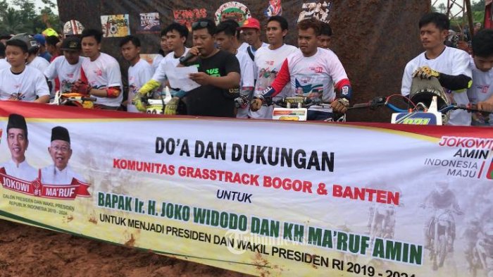 Ratusan Crosser se-Kabupaten Bogor dan Banten Deklarasi Dukungan Jokowi Maruf Amin