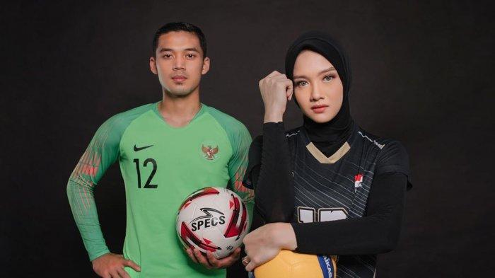 Diky Indriyana dan sang istri, Tri Retno Mutiara yang emrupakan atlet bola voli Timnas Indonesia