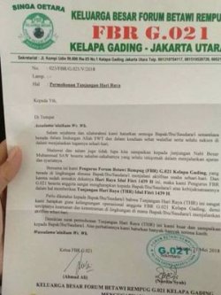 Kata Polisi, Belum Ada yang Keberatan dengan Surat Permintaan THR dari FBR