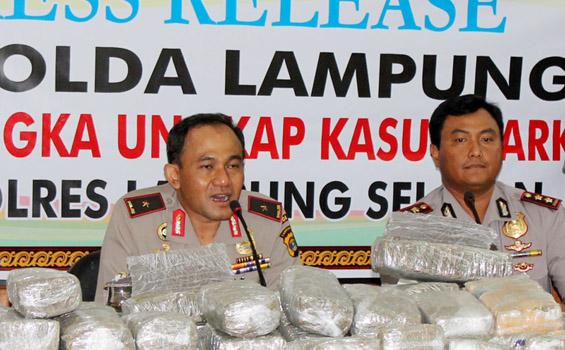 Napi LP Bandung Diduga Kendalikan Pengedar Ganja 688 Kg