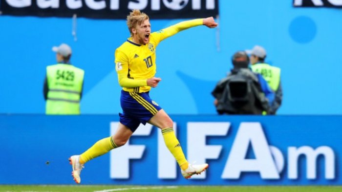 Swedia vs Swiss: Emil Forsberg Persembahkan Golnya untuk Sang Istri