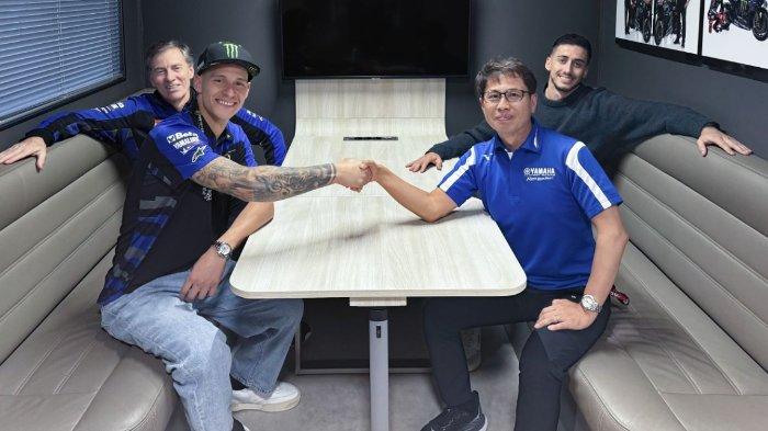 KONTRAK - Fabio Quartararo resmi memperpanjang kontrak dengan Yamaha Motor Racing hingga 2026, Jumat (5/4/2024).