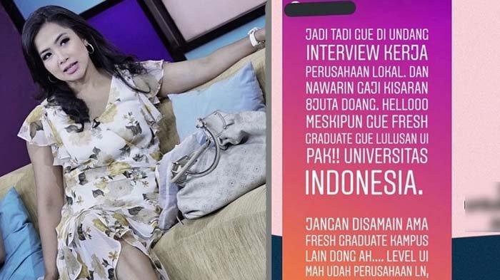 Viral Postingan Ngaku Lulusan UI Ogah Digaji Rp 8 Juta, Feni Rose Tertawa: Kok Dulu Gue Gak Tengil