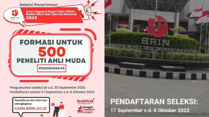BRIN Buka 500 Formasi CPNS 2023 untuk Peneliti Ahli Muda, Ini Syarat dan Jadwalnya