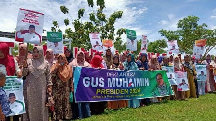 Jamaah Perempuan NU Grobogan Jateng Deklarasi Dukung Muhaimin Iskandar Maju sebagai Capres 2024