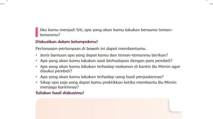 Kunci Jawaban Tema 1 Kelas 4 Halaman 155 Kurikulum 2013: Memecahkan Masalah Bu Mimin