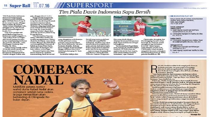 Rafael Nadal akan Kembali