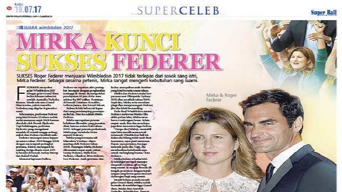 Kesuksesan Roger Federer Berkat Mirka Federer