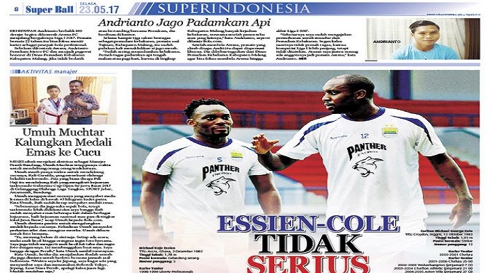 Umuh Muchtar Tidak Puas Kinerja Michael Essien dan Carlton Cole