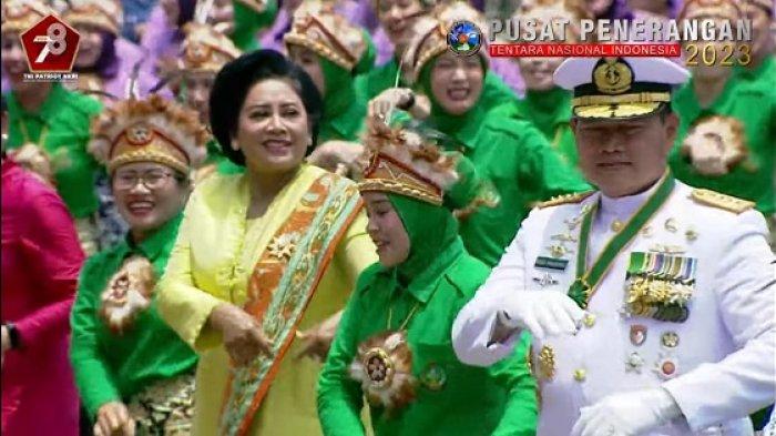 Tutup Perayaan HUT ke-78 TNI, Panglima Yudo dan Istri Berjoget Diiringi Lagu Cikini Gondangdia