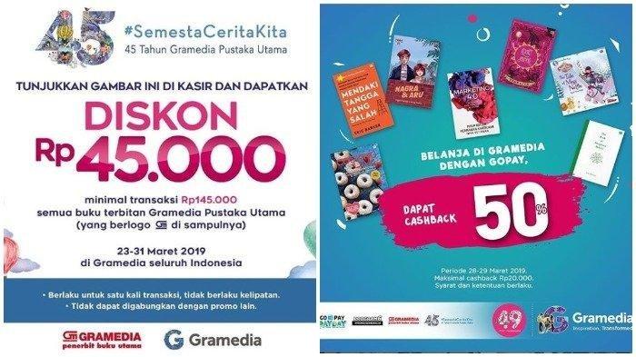 Promo Maret 2019, Gramedia Tawarkan Diskon hingga Rp 45 Ribu untuk Semua Jenis Buku