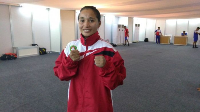 Invitation Tournament Asian Games 2018: Aldriyani Beatrix Kalahkan Petinju Singapura