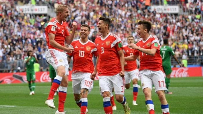 Rusia vs Arab Saudi: Rusia Unggul Sementara 1-0