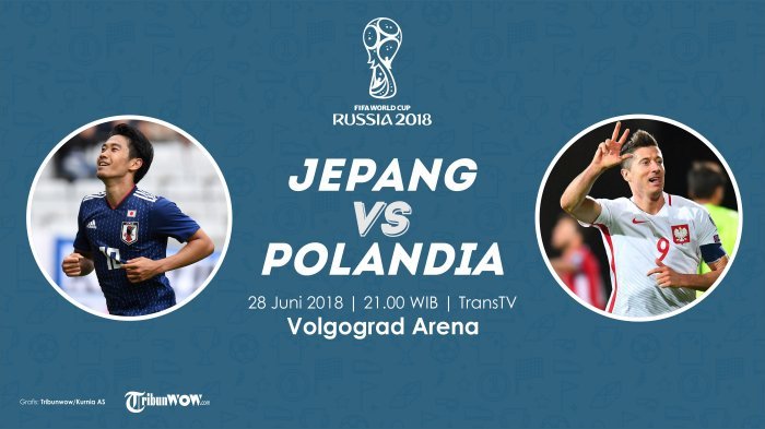 Jadwal Live Piala Dunia 2018, Jepang Vs Polandia Pukul 21.00 WIB di Trans Tv: Jepang Fokus Menang