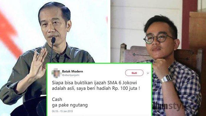 Tahun Kelulusan Ijazah Jokowi Sempat Heboh, Gibran Rakabuming Tagih Uang Rp100 Juta yang Dijanjikan