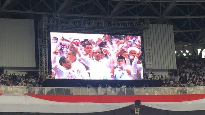 Saat Jokowi Angkat Satu Jari Sambil Pejamkan Mata Diiringi Lagu Bagimu Negeri