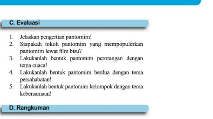 Kunci Jawaban Seni Budaya Kelas 8 Halaman 107 Semester 2: Pengertian Pantomim