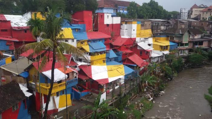 Rumah di Kampung Code Jogja Dicat Warna-warni Mirip di Brasil
