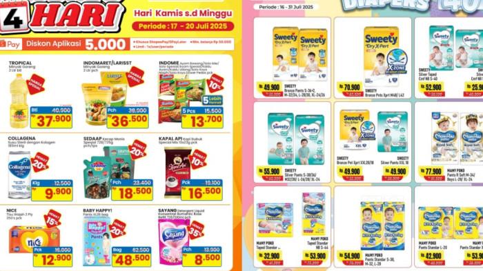 Katalog Promo Superindo, Indomaret, dan Alfamart Kamis 17 Juli 2025
