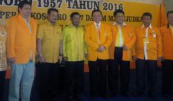 Agung Laksono Perkenalkan 4 Calon Ketua Umum Golkar di Acara Kosgoro