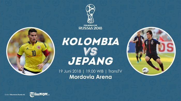 Jadwal Siaran Langsung Piala Dunia, Kolombia Vs Jepang Pukul 19.00 WIB: Kedua Tim Incar Kemenangan