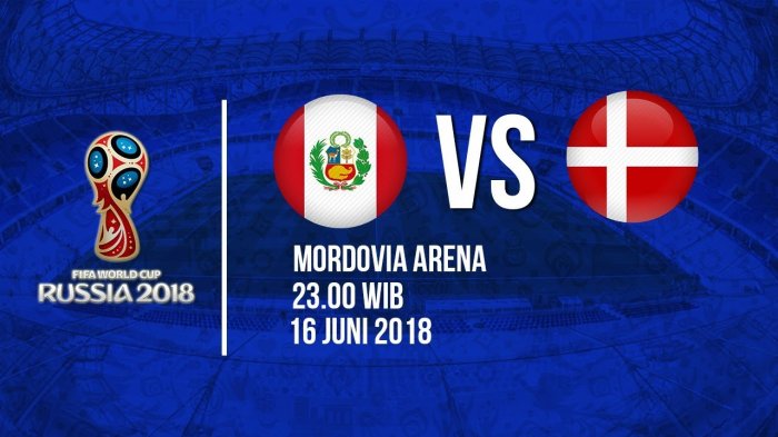 Jadwal Laga Pertandingan Timnas Peru Kontra Denmark Piala Dunia Rusia 2018