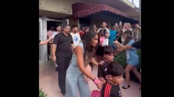 Ada Messi Berkunjung, Toko Adidas di Miami Dikepung Banyak Orang, Berebut Ingin Foto dan Video Messi