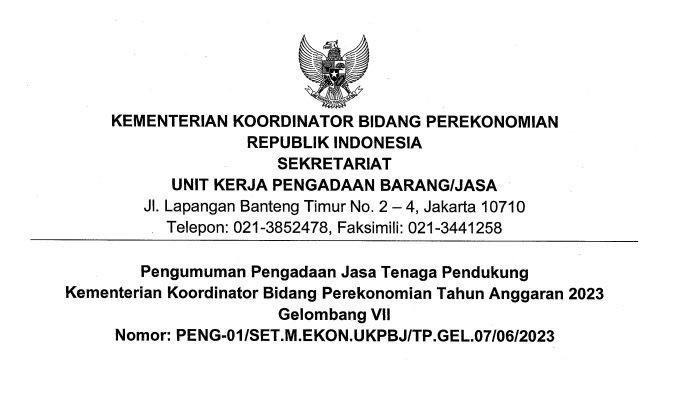 Kemenko Perekonomian Buka Lowongan Kerja Bidang Desain Grafis, Ini Syaratnya