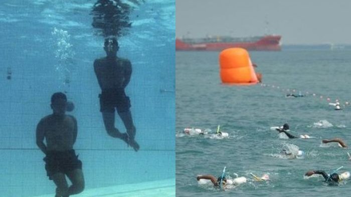 Begini Latihan Pasukan Taifib Penemu Black Box Lion Air, Renang Dengan Tangan Kaki Terikat