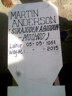 Martin Anderson Dikebumikan dengan Nama Surajuden Abiodun Moshod