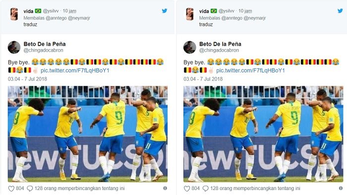Kumpulan Meme yang Beredar usai Kekalahan Brasil di Perempatfinal Piala Dunia 2018