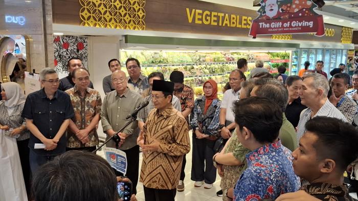KUNJUNGAN MENTERI - Kunjungan Menteri Kabinet Merah Putih yakni Menteri Koordinator Bidang Perekonomian Airlangga Hartarto, Menteri Perdagangan Budi Santoso, Menteri UMKM Maman Abdurahman, serta Menteri Pariwisata Widiyanti Putri di pusat perbelanjaan Pondok Indah Mall, Jakarta Selatan, Jumat (26/12/2025).
