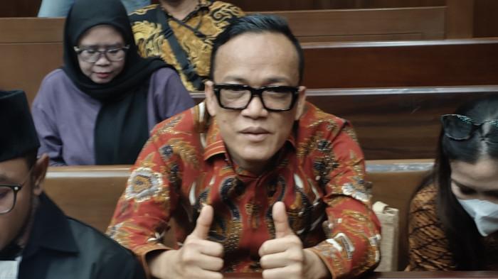 Terdakwa mantan Wamenaker Immanuel Ebenezer alias Noel jelang sidang kasus dugaan pemerasan pengurusan sertifikasi K3 di PN Tipikor Jakpus, Jumat (6/3/2026).