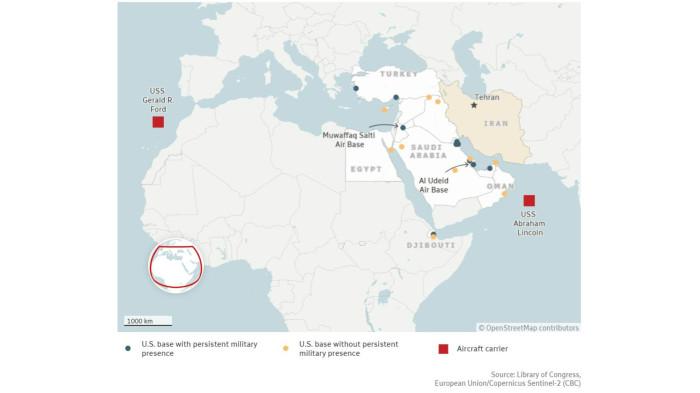 KETEGANGAN IRAN-AS - Tangkap layar CBC News, memperlihatkan operasi militer AS di sekitar Iran per tanggal 19 Februari 2026. Trump mengancam sesuatu yang buruk terjadi jika Iran tidak membuat kesepakatan